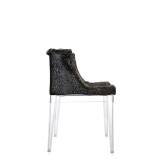 Kartell Mademoiselle Kravitz armchair faux-fur snake printed fabric with transparent structure Buy on Shopdecor KARTELL collections