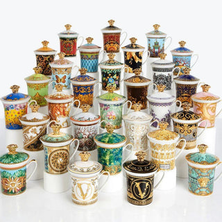 Versace meets Rosenthal 30 Years Mug Collection Marco Polo mug with lid Buy on Shopdecor VERSACE HOME collections